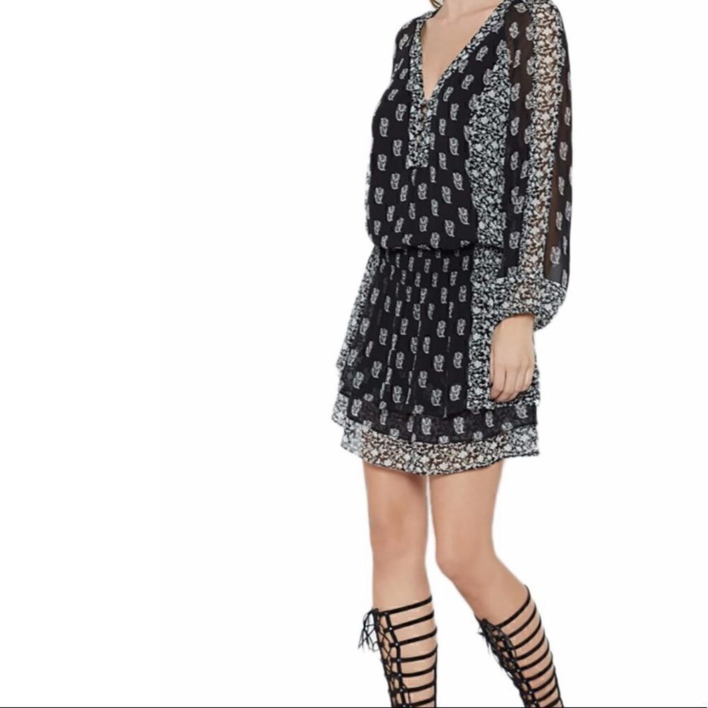 Joie Kessler Printed Silk Dress size medium - Picture 4 of 13